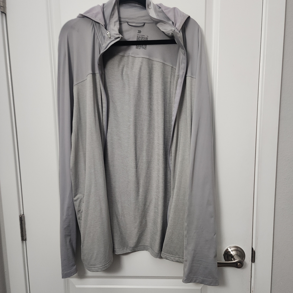 5/$30 All in motion Light Gray Hooded Shirt Jacket